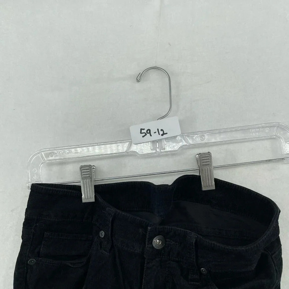 H&M Dress Pants Women Sz 2 Black Tapered Mid-Rise Flat Front Slash Pockets Slack - Picture 11 of 11